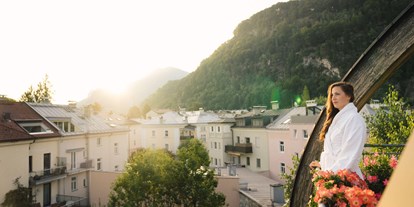 Naturhotel - Müllmanagement: Maßnahmen zur Abfallvermeidung - Leogang - Ausblick von der Dachterrasse des Hotel Auersperg auf Salzburg - Hotel & Villa Auersperg