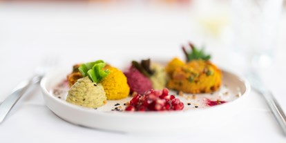 Naturhotel - Bio-Küche: Laktosefreie Kost möglich - Schweiz - 4-Gang Abendessen Hauptgang - Sonnenberg Health Hotel