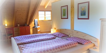 Naturhotel - Bio-Küche: Laktosefreie Kost möglich - Sächsische Schweiz - Comfort-Zimmer in der Ferienwohnung - Ökopension Villa Weissig
