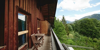 Naturhotel - Bio-Küche: Bio-Frühstück - Ramsau am Dachstein - Terrasse im großen Apartment - Naturhaus Lehnwieser