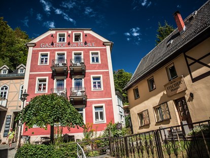 Naturhotel - Allergiker-Zimmer - Sächsische Schweiz - Gasthof zur Mühle - nur eine der Übernachtungsmöglichkeiten in Schmilka mit Mühlenstube und lauschigem Biergarten  - Bio- & Nationalpark-Refugium Schmilka