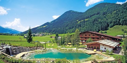 Naturhotel - Bio-Küche: Laktosefreie Kost möglich - Tiroler Unterland - Naturbadeteich des Kitzspitz - Naturhotel Kitzspitz