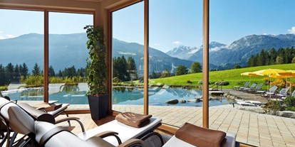 Naturhotel - Pool - Leogang - Biosauna, SPA mit Blick auf die Berge - Landhotel Gut Sonnberghof