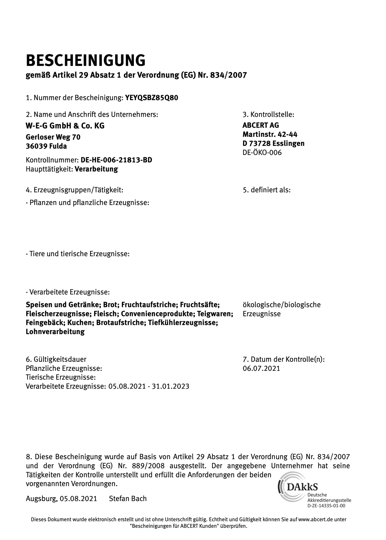 LindenGut - das Bio-Gästehaus Nachweise Zertifikate Bio Zertifikat ABCERT