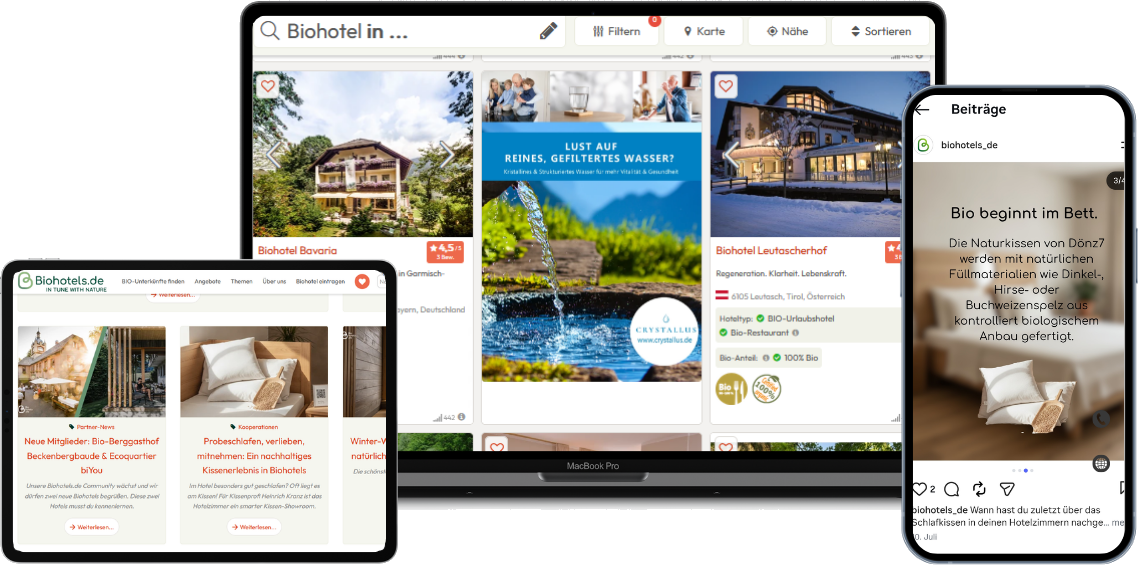 Werbung auf Biohotels.de