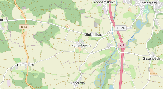 Organic hotel on map