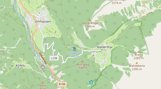 Organic hotel on map