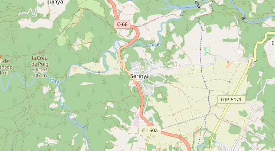 Organic hotel on map