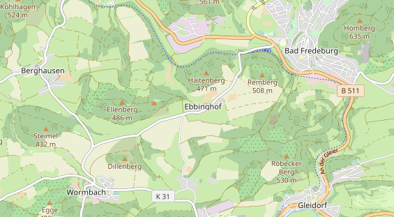 Organic hotel on map