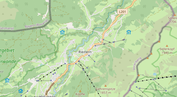 Organic hotel on map