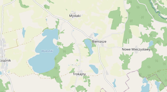 Organic hotel on map