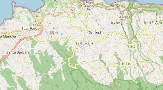 Organic hotel on map