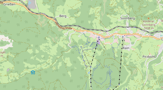 Organic hotel on map