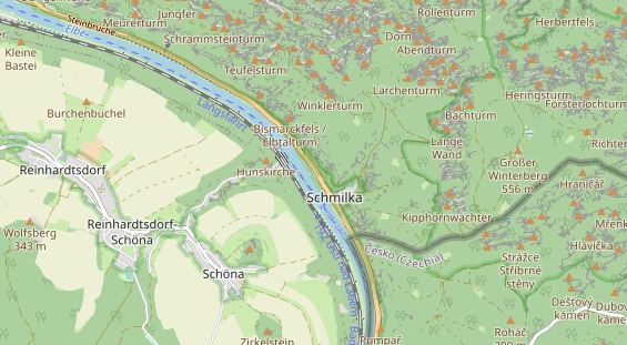 Organic hotel on map