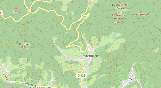 Organic hotel on map