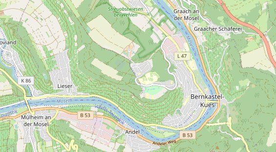 Organic hotel on map