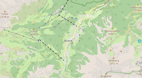 Organic hotel on map