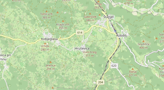 Organic hotel on map