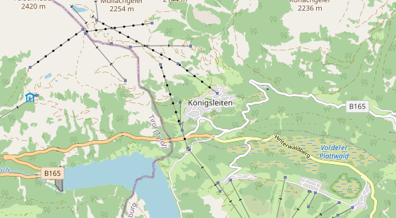 Organic hotel on map