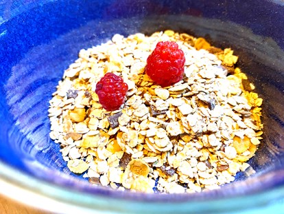 Naturhotel - Bio-Küche: Fastenküche - Kirnitzschtal - Reichhaltiges BIO Frühstück auf Wunsch, er wird Ihnen im Korb in Ihr Appartement gestellt und Sie frühstücken wann immer sie wollen - BIO-NATURIDYLL WIESENGRUND