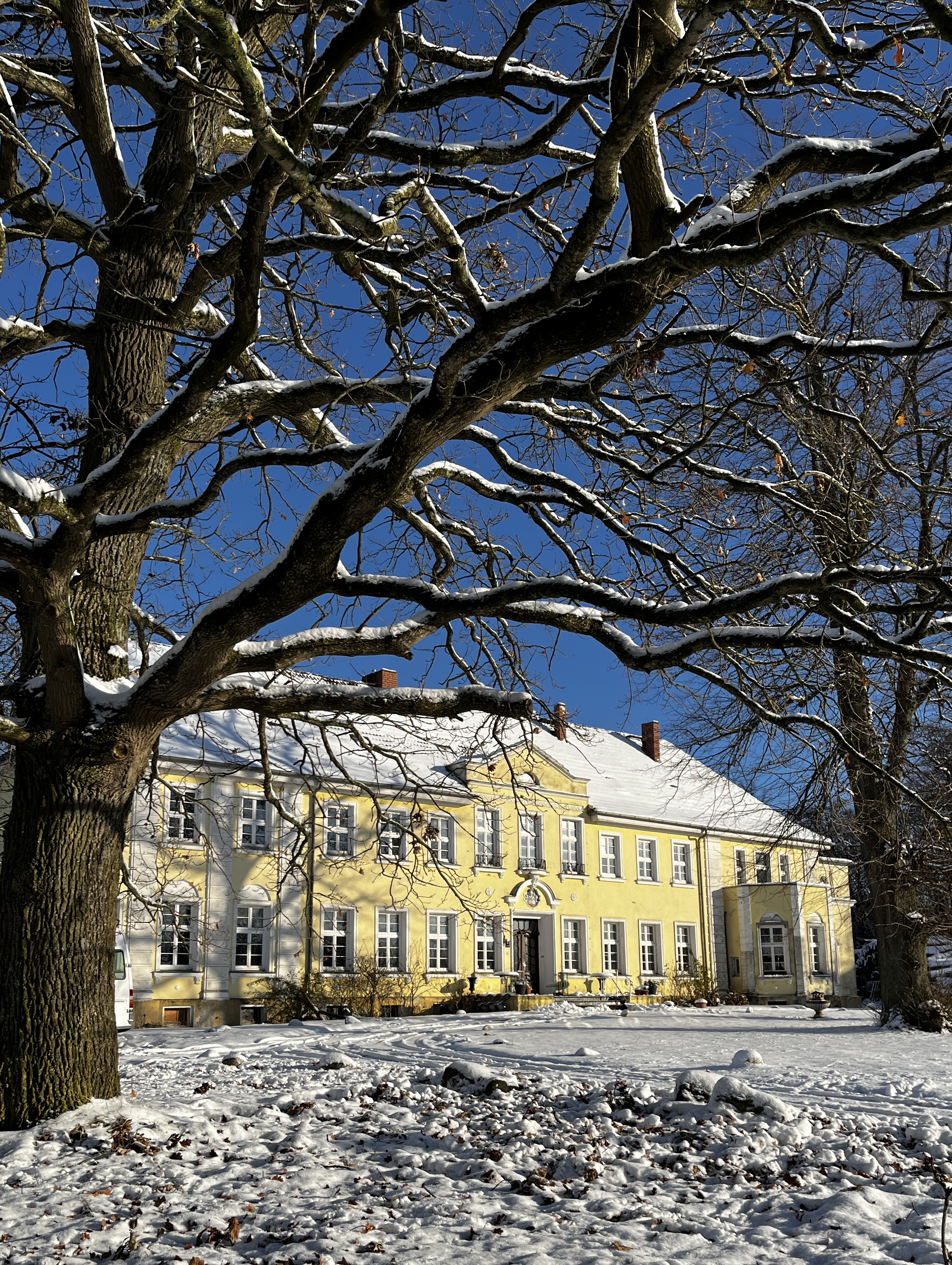 Organic hotel - Gutshaus Manderow im Schnee - Gut Manderow