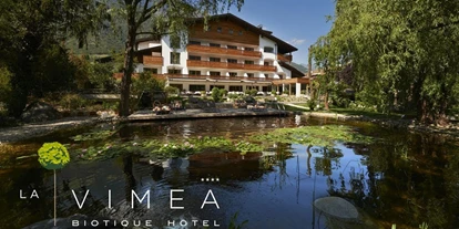 Naturhotel - Energieversorgung: 100 % Ökostrom - Nauders - LA VIMEA Biotique Hotel Südtirol mit Naturbadeteich - Vegan Hotel LA VIMEA