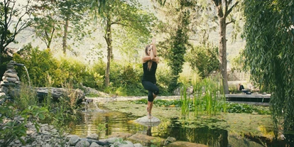 Naturhotel - Energieversorgung: 100 % Ökostrom - Nauders - Veganer Yoga-Urlaub in Südtirol - auch im Freien - Vegan Hotel LA VIMEA