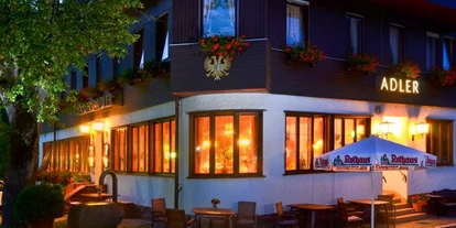 Naturhotel - Bio-Restaurant (nur für Hotelgäste): Öffentliches Restaurant - Glottertal - Der Bio-Gasthof Adler am Abend - Gasthof Adler