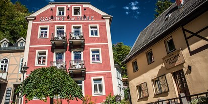 Naturhotel - Kurtaxe - Sächsische Schweiz - Gasthof zur Mühle - nur eine der Übernachtungsmöglichkeiten in Schmilka mit Mühlenstube und lauschigem Biergarten  - Bio- & Nationalpark-Refugium Schmilka
