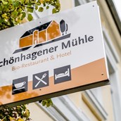 Organic hotel - Logo am Mühlenhaus - Biohotel Schönhagener Mühle