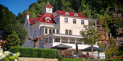 Nature hotel - Bio-Restaurant (nur für Hotelgäste): Öffentliches Restaurant - Kirnitzschtal - Bio-Apartments Villa Thusnelda
