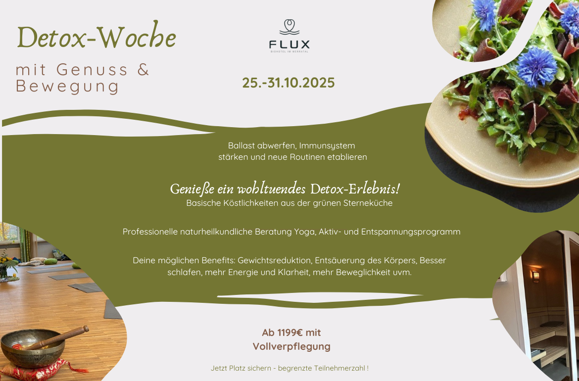 Biohotel: Detox Woche FLUX Biohotel - FLUX Biohotel im Werratal