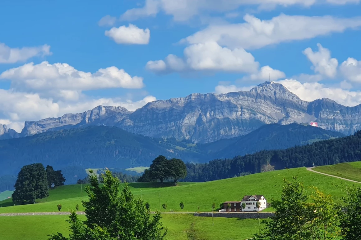 Biohotel: Aussicht Balkon Säntisblick - Sonnenberg Health Hotel