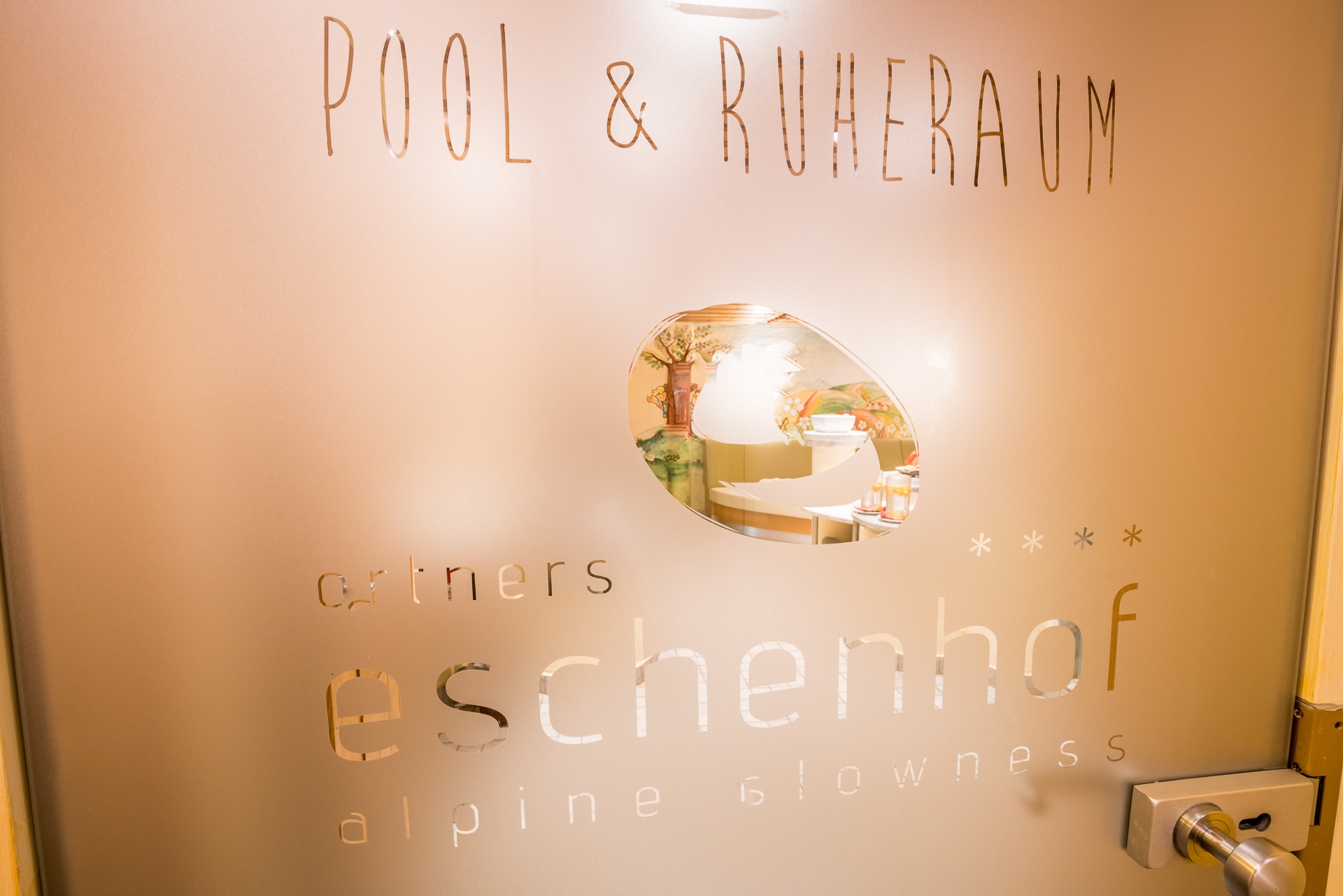 Biohotel: Eingang zur Wellness Oase - **** Naturhotel Ortners Eschenhof