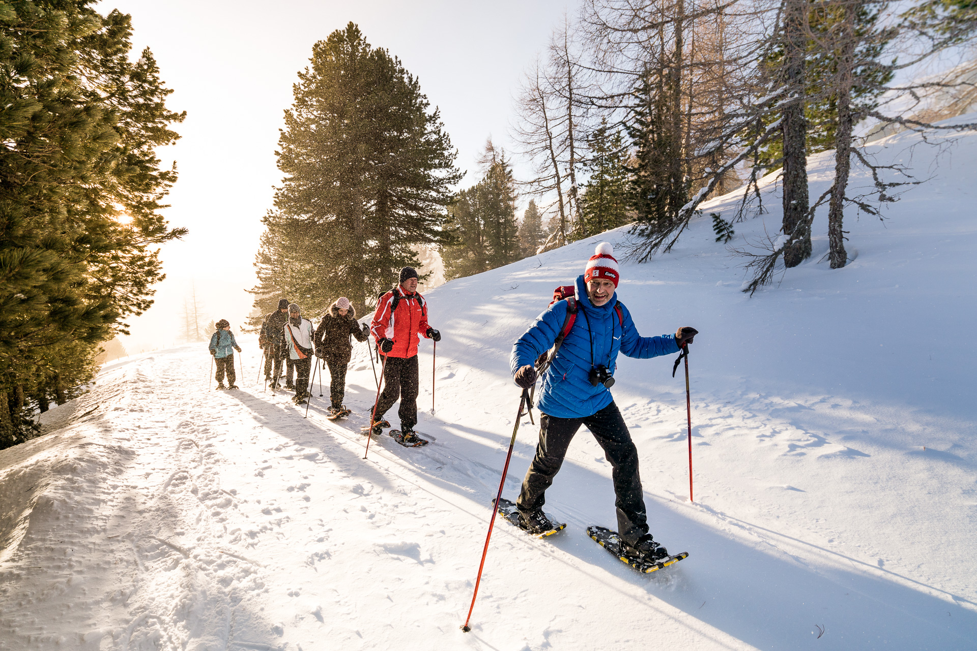 Biohotel: Geführte Schneeschuhwanderungen - **** Naturhotel Ortners Eschenhof