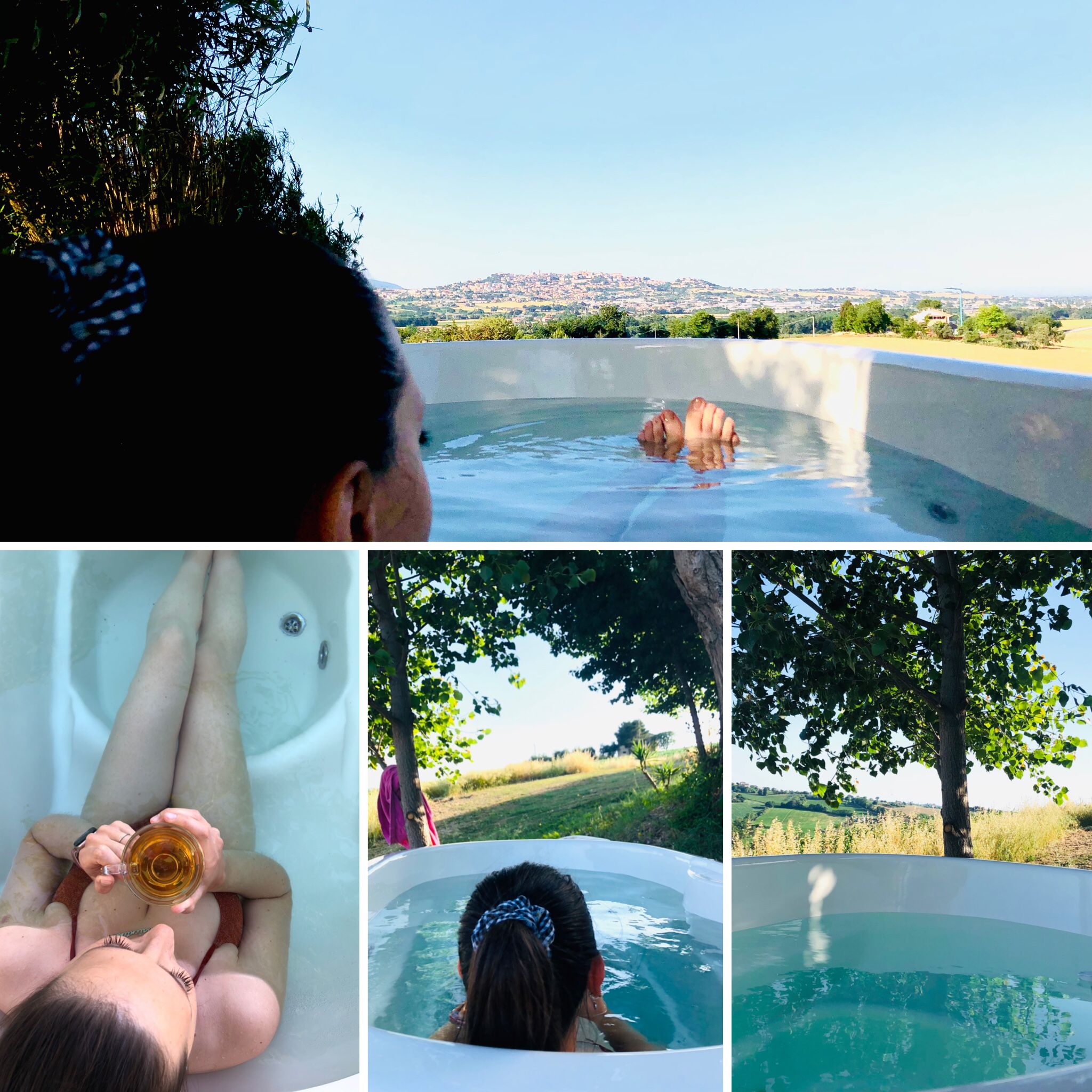 Biohotel: Hot Tube in the garden with a stunning view - RITORNO ALLA NATURA