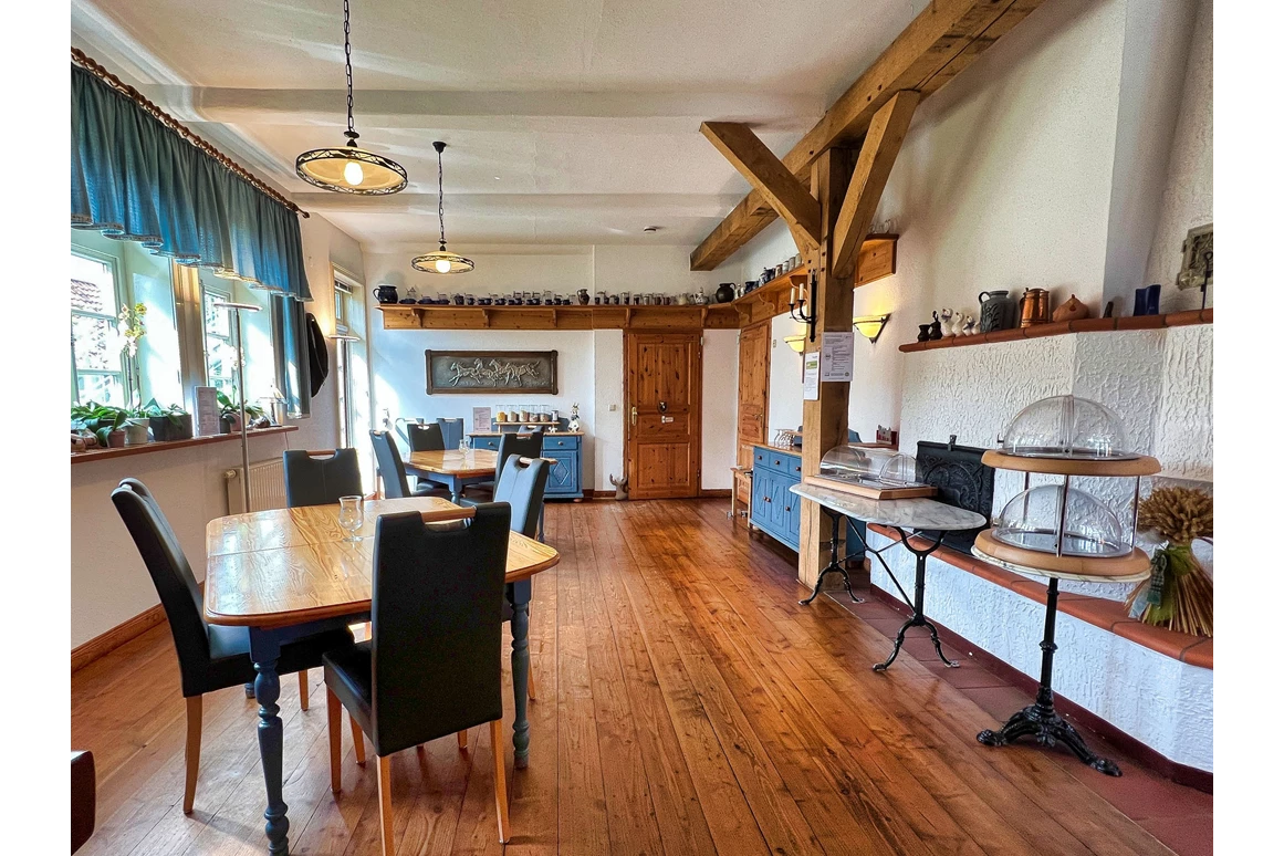 Biohotel: Gastraum - für Frühstück, Kaffee und Kuchen, Abendessen - im Bio-Hotel TraumzeitHof - Bio-Hotel TraumzeitHof - Naturotel