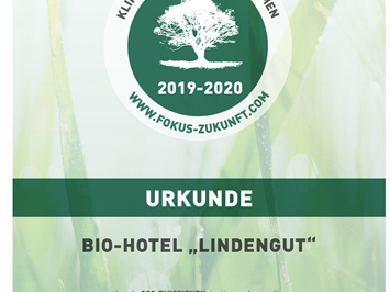 LindenGut - das Bio-Gästehaus Nachweise Zertifikate KLimaneutrales Hotel
