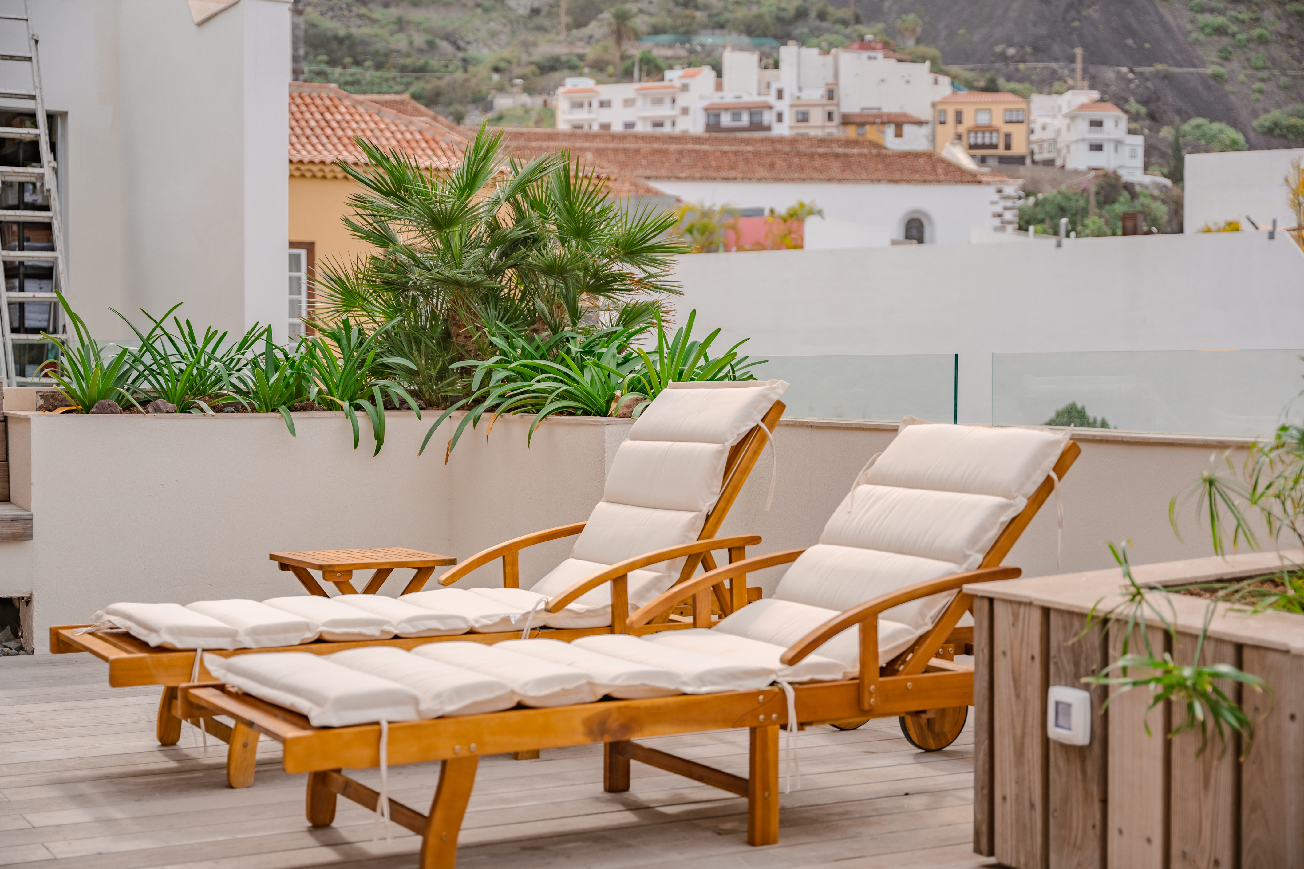 Biohotel: Villa Arte 
Atico Exclusivo 
große Terrasse mit Blick auf die Altstadt - VILLA ARTE Teneriffa | exklusive Apartments
