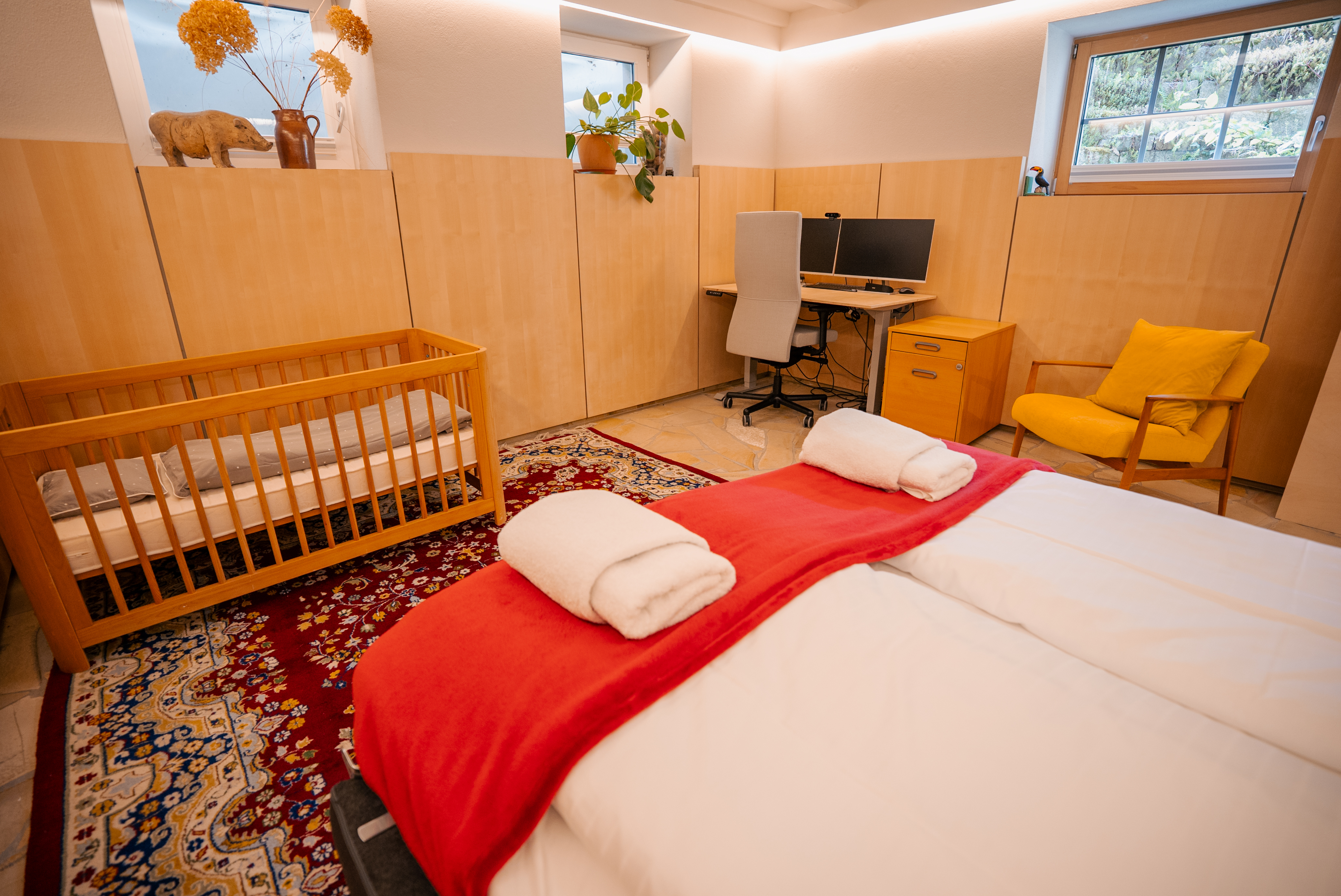 Biohotel: 4 Schafzimmer mit optionalen Zustellbetten - NaturQuartier am Stadtrand von Nürnberg