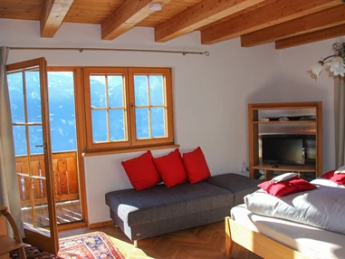 Biohotel: Zimmer Abendsonne mit Blick auf die Lienzer Dolomiten - Katharinas Veganer Naturgasthof