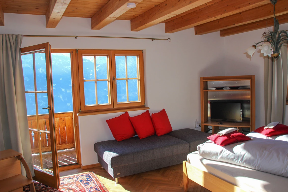 Biohotel: Zimmer Abendsonne mit Blick auf die Lienzer Dolomiten - Katharinas Veganer Naturgasthof