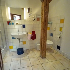 Biohotel: Bad/WC im Apartment 11 - Gut Nisdorf Ferienapartments