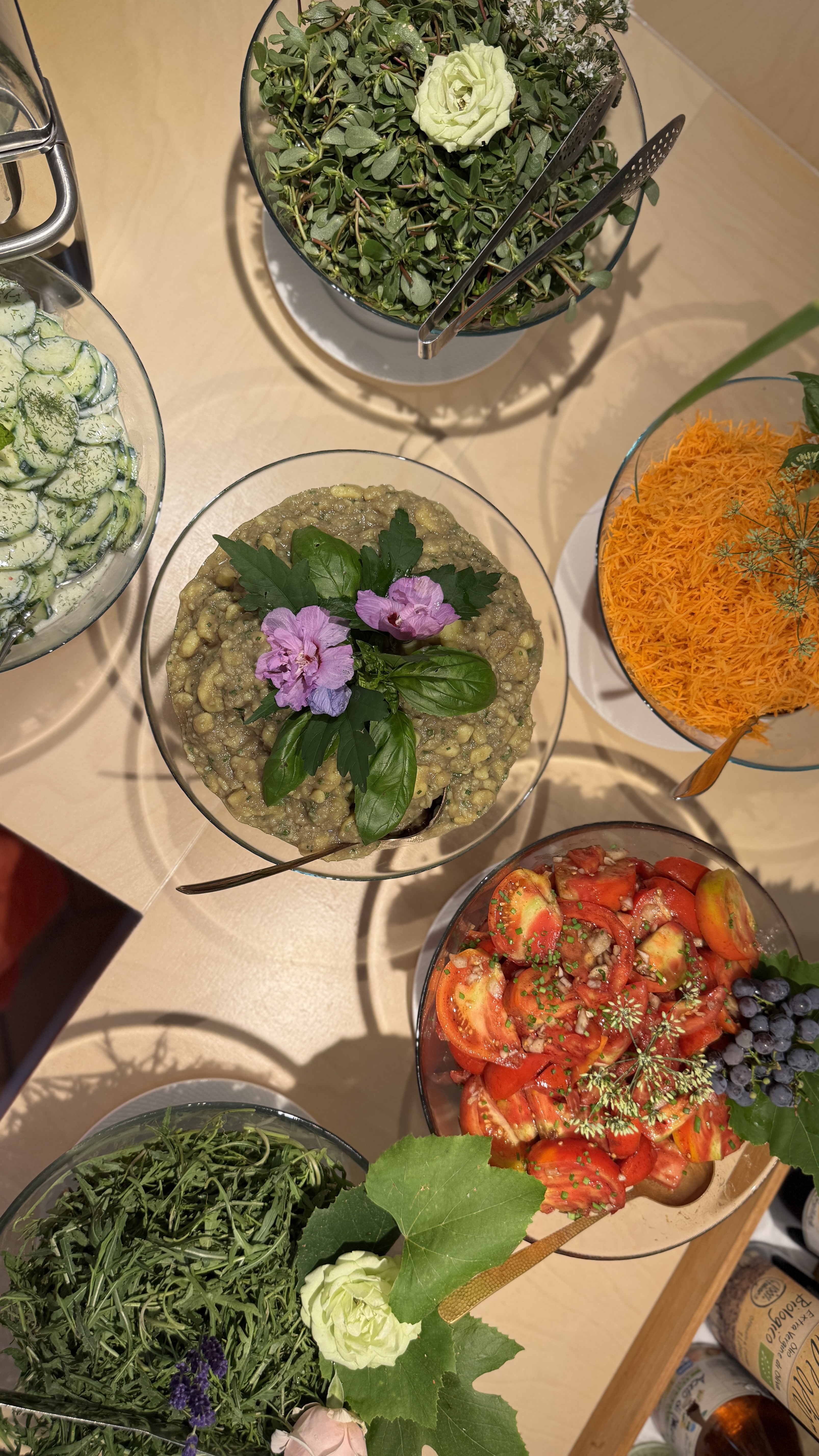 Biohotel: Buntes Salatbuffer - TamanGa Lebensgarten