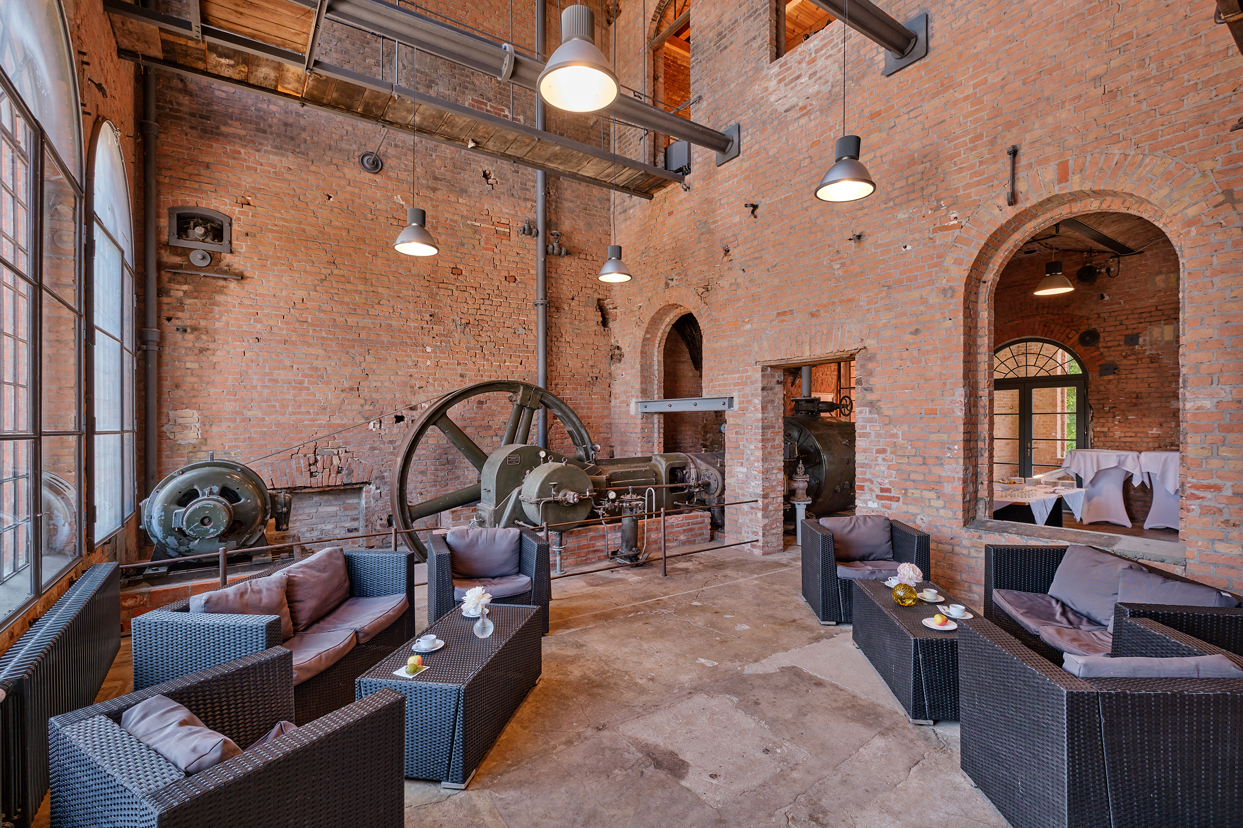 Biohotel: Dampfmaschine Dicke Bertha,
Landgut Stober Tagungshotel Berlin Brandenburg - Bio Hotel Landgut Stober