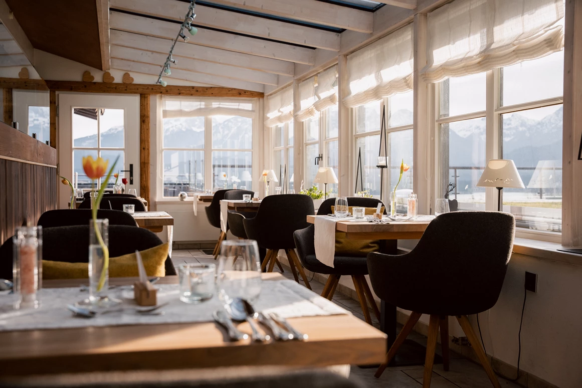 Biohotel: Bio-Restaurant "Seinerzeit" im Eggensberger in Hopfen am See im Allgäu - Biohotel Eggensberger