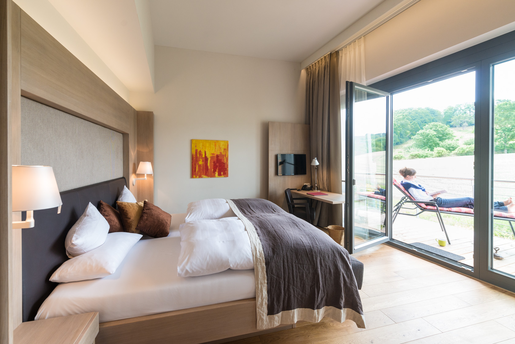 Naturhotel - Zimmerbeispiel im Haus Igelsberg (Kategorie I). - Menschels Vitalresort