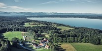 Naturhotel - Ökoheizung: Holzheizung: ja, Holzhackschnitzel - Drohnenbild Biohotel Schlossgut Oberambach - Schlossgut Oberambach