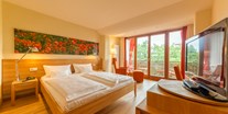 Naturhotel - Ayurvedakompetenz - Doppelzimmer "Relax" (ca. 30 qm) zur Gartenseite - Bio-Thermalhotel Falkenhof