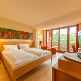 Biohotel: Doppelzimmer "Relax" (ca. 30 qm) zur Gartenseite - Bio-Thermalhotel Falkenhof
